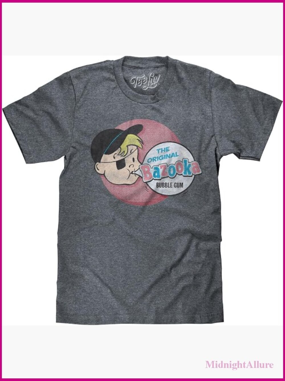 Retro Bazooka Joe Bubble Gum Graphic Tee Shirt